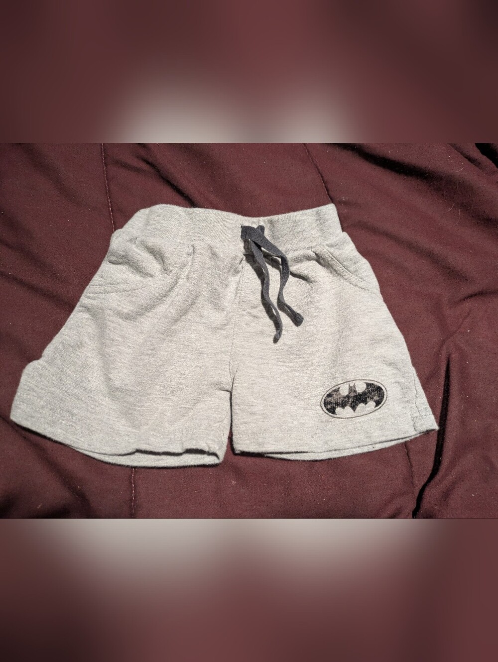 DC Comics Batman logo grey toddler style comfy‎ shorts